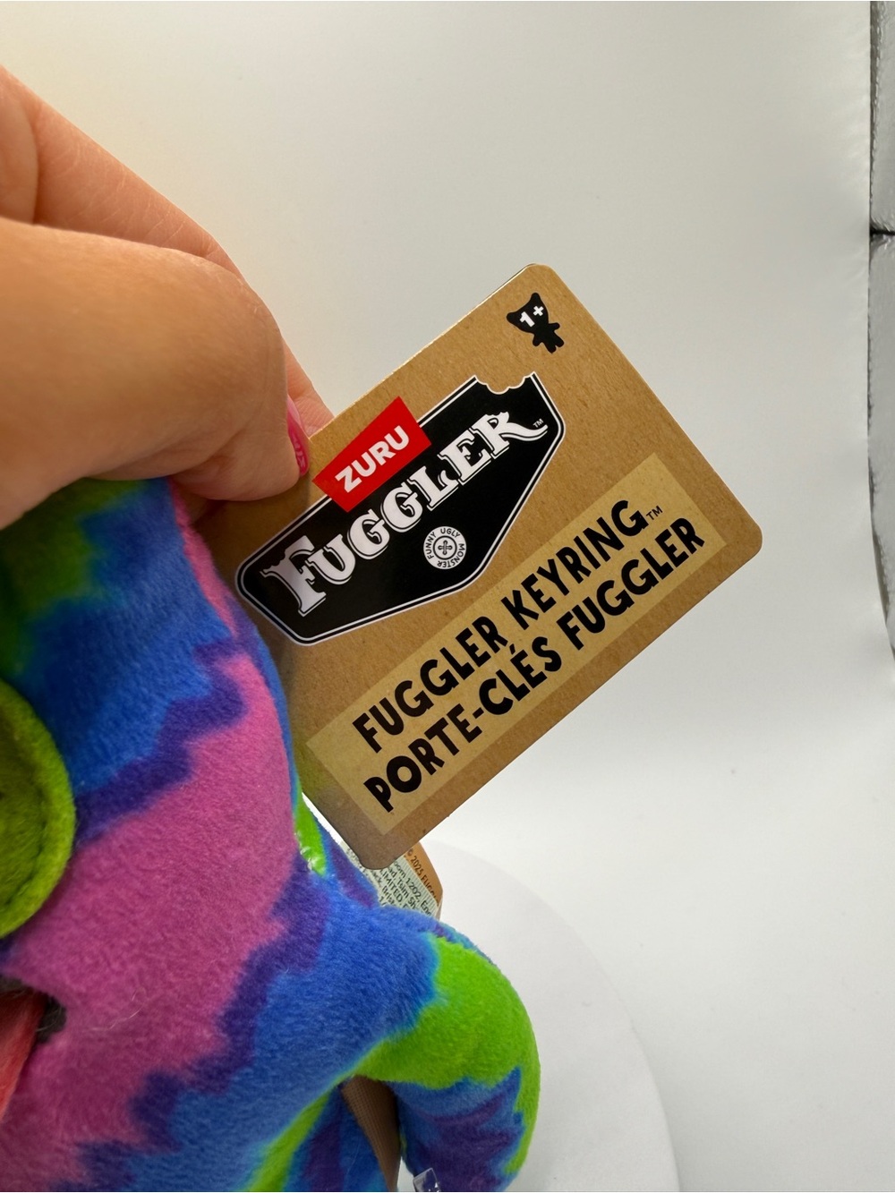 NWT ZURU Fuggler Funny Ugly Monster Keyring - Tie Dye Plush - Picture 4 of 4